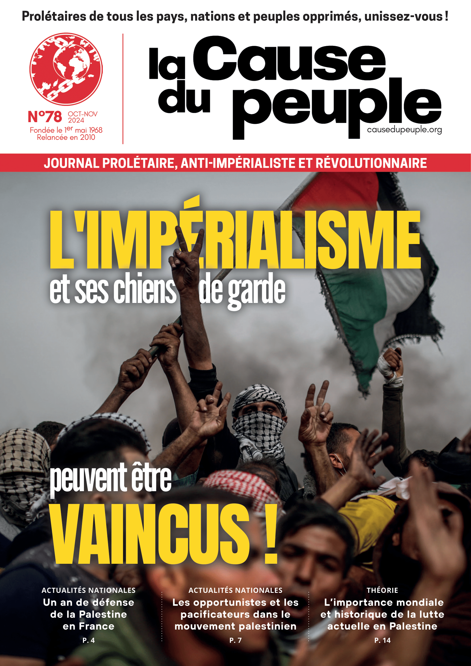 Sortie du n°78 de La Cause du Peuple