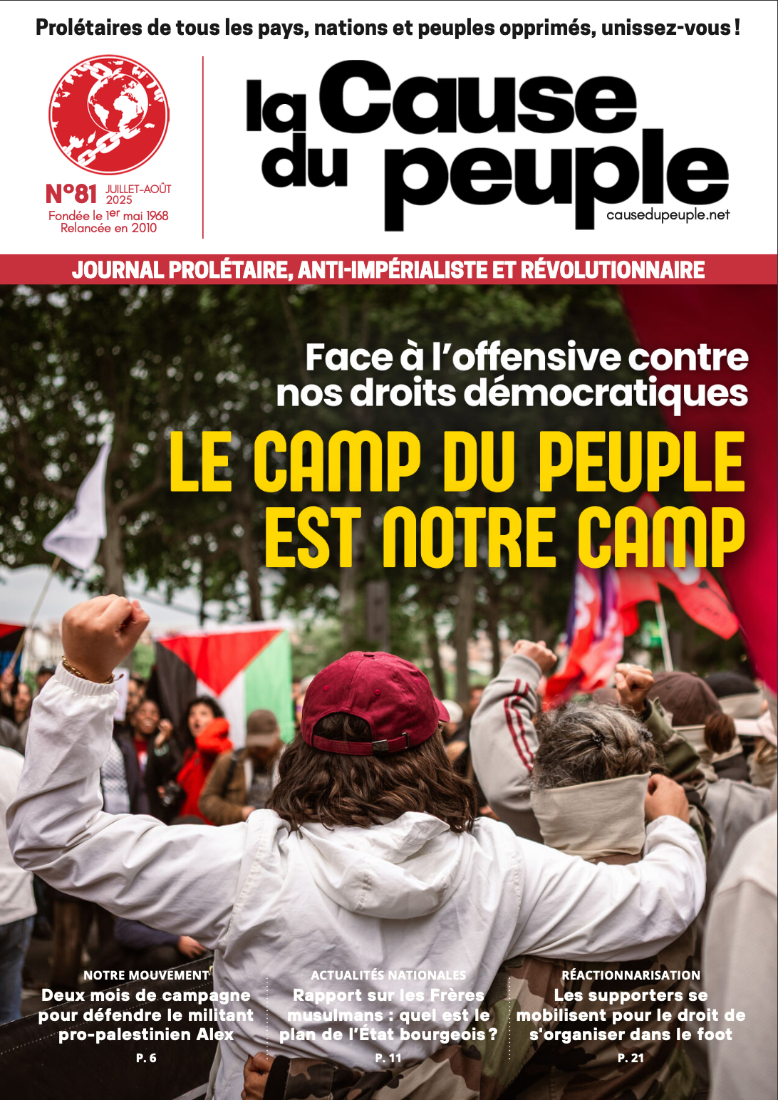 Sortie du n°81 de La Cause du Peuple