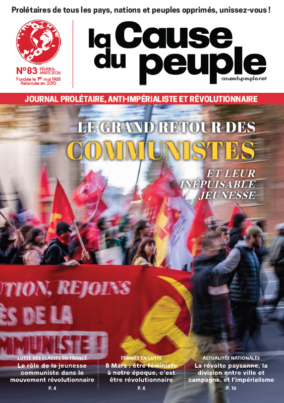 Sortie du n°83 de La Cause du Peuple