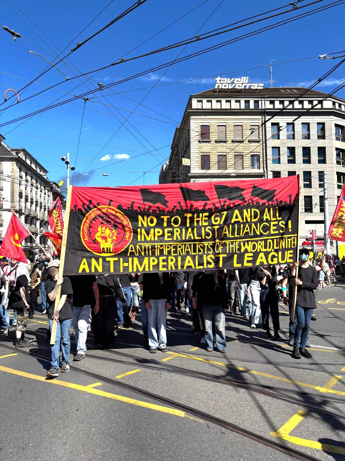 En Suisse, un puissant cortège de la Ligue Anti-Impérialiste mondiale