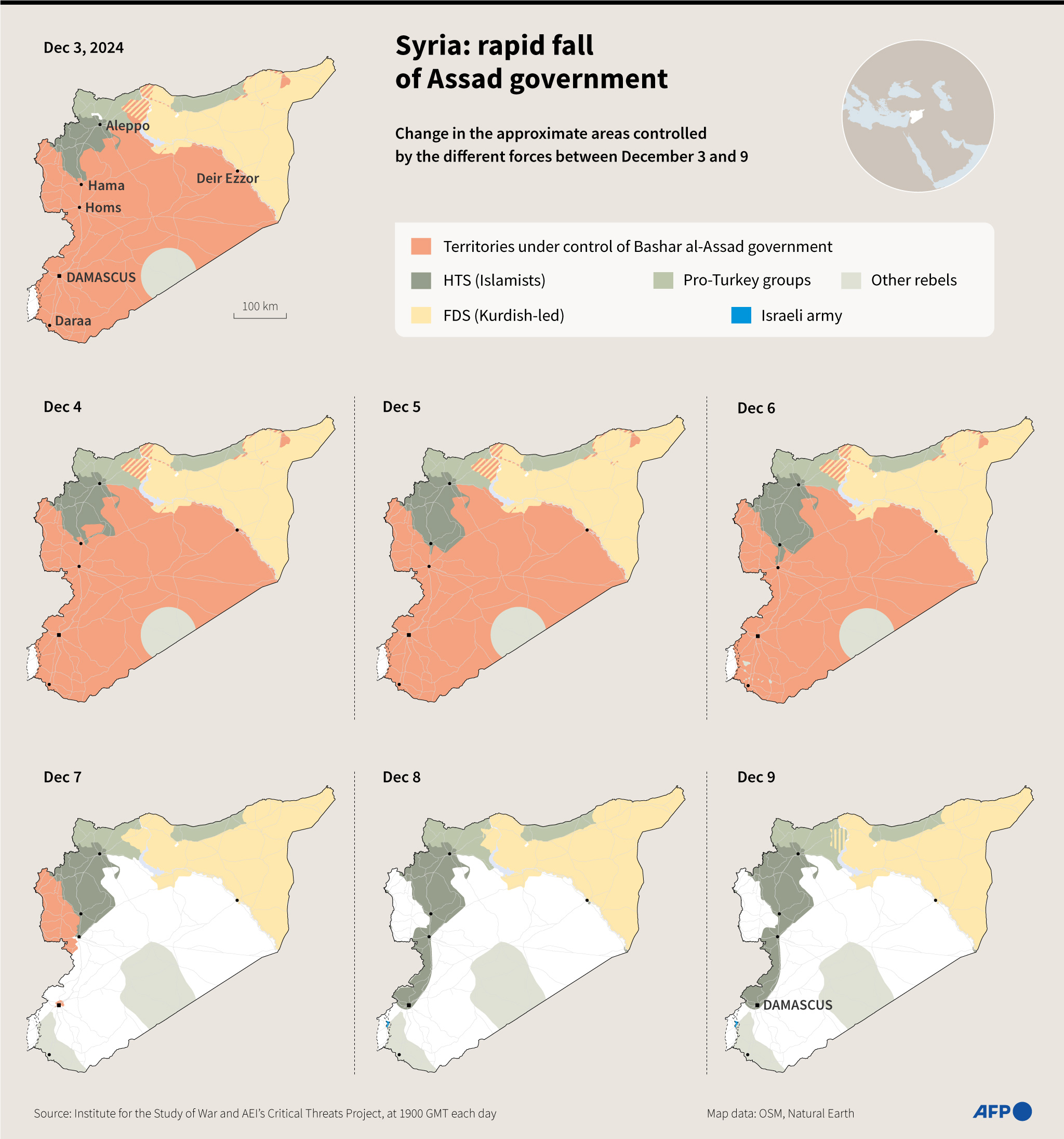 Syrie : le renversement d’Assad, l’offensive turque, l’agression israélienne et les Yankees soulèvent une nouvelle pierre