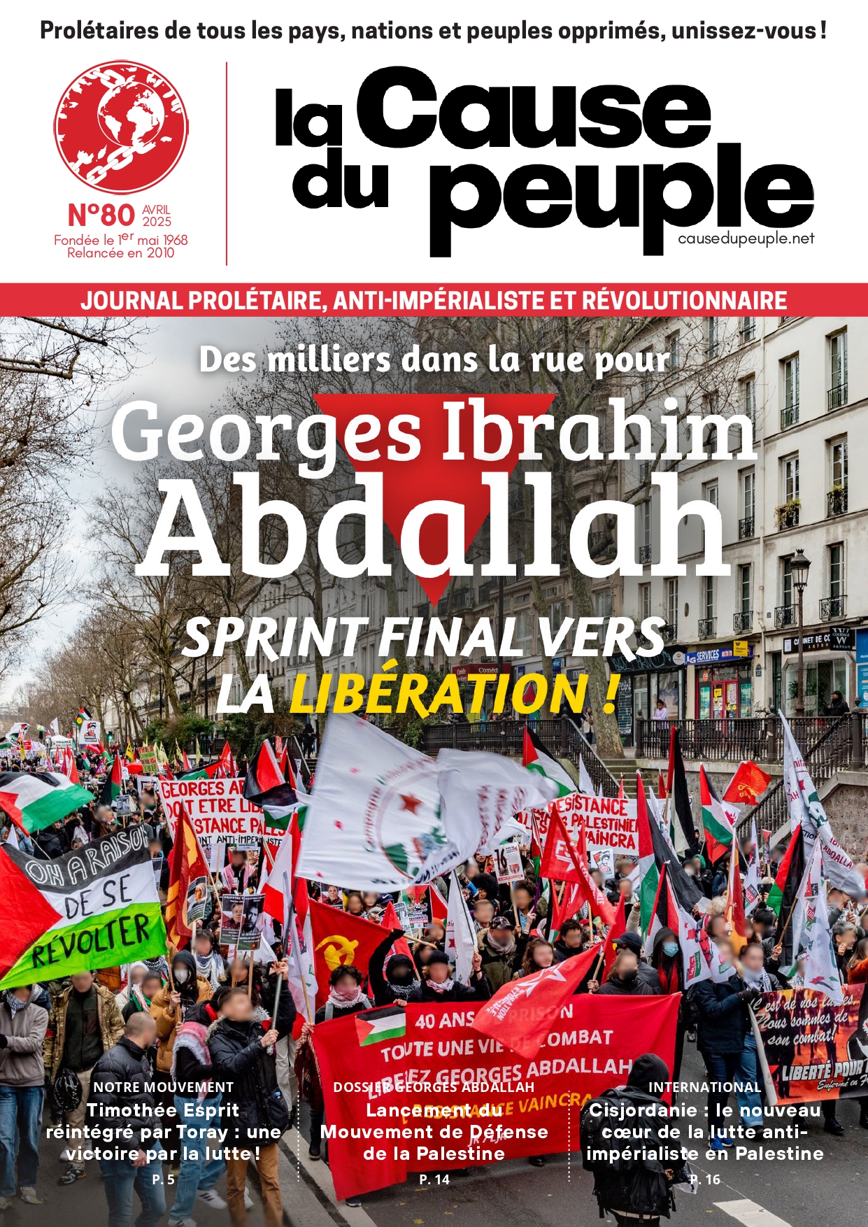Sortie du n°80 de La Cause du Peuple