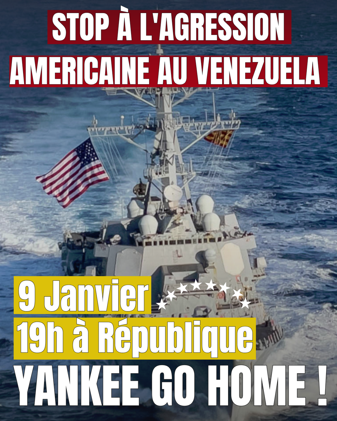 Paris : Rassemblement unitaire contre l’agression impérialiste au Venezuela